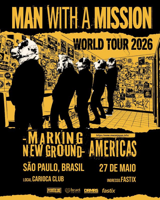 MAN WITH A MISSION estreia no Brasil nesta quarta com show